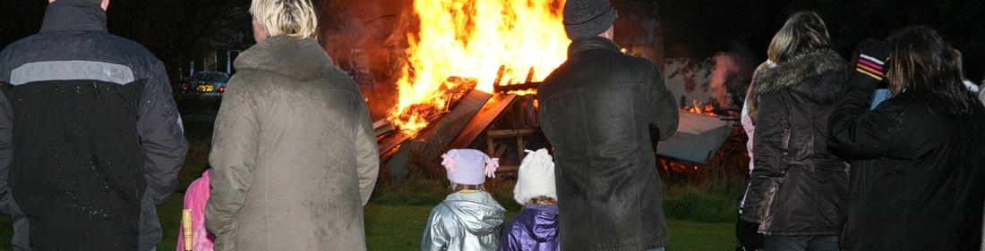 A conventional public firework display on November 5th