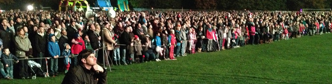 A conventional public firework display